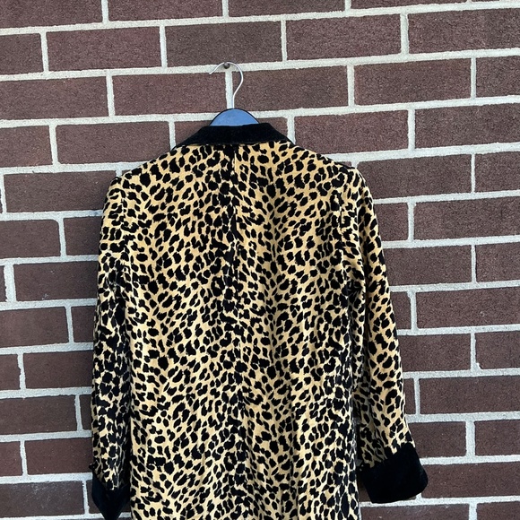 Vintage Velvet, Leopard, Print Blazer Jacket - Picture 4 of 5